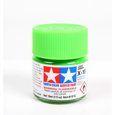 TINTA ACRÍLICA MINI X-15 VERDE CLARO 10ML TAMIYA TAM 81515